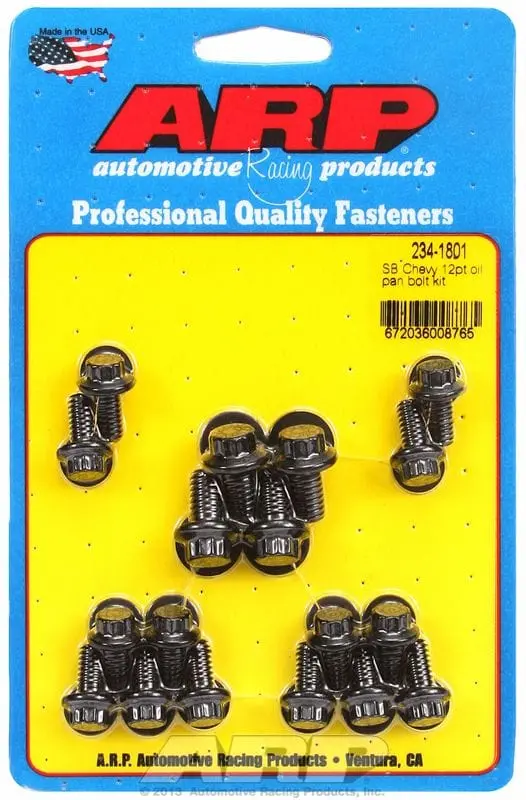 12-Point Black Oxide Oil Pan Bolt Kit - Ar234-1801 1