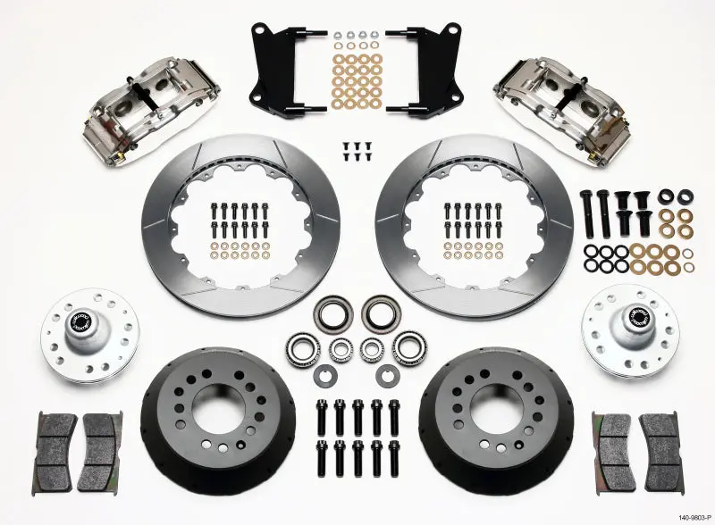 Wilwood Narrow Superlite 6R Front Hub Kit 12.88In Polished 67-69 Camaro 64-72 Nova Chevelle - 140-9803-P 1