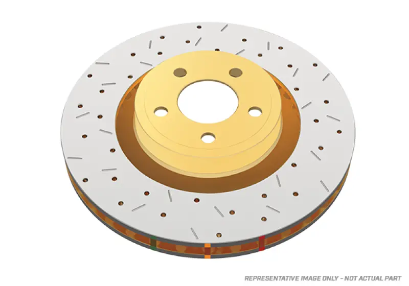 Dba 15-22 Ford Mustang Gt (W/Perf Pkg/380Mm Rotor) Front 4000 Series Drill & Slot Rotor W/Black Hat 1