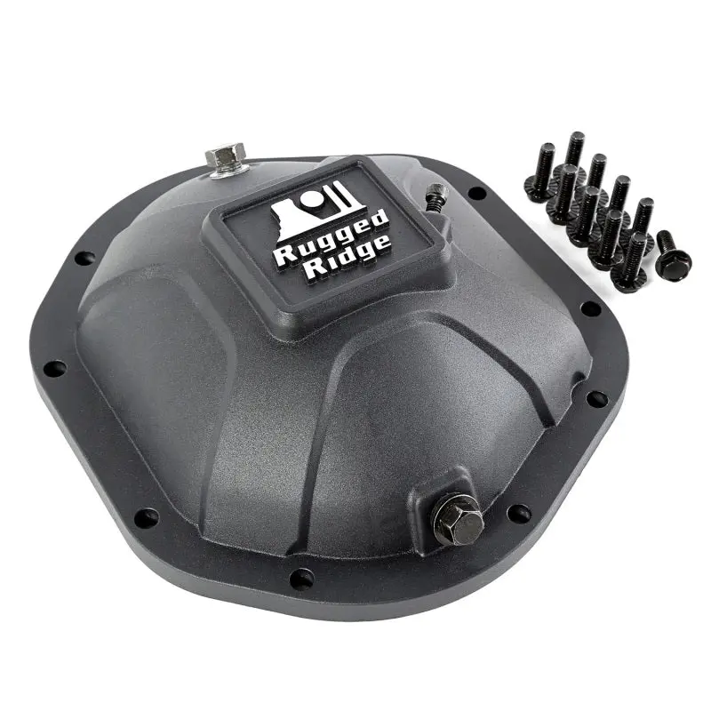 Rugged Ridge Boulder Aluminum Differential Cover Dana 44 Black 1