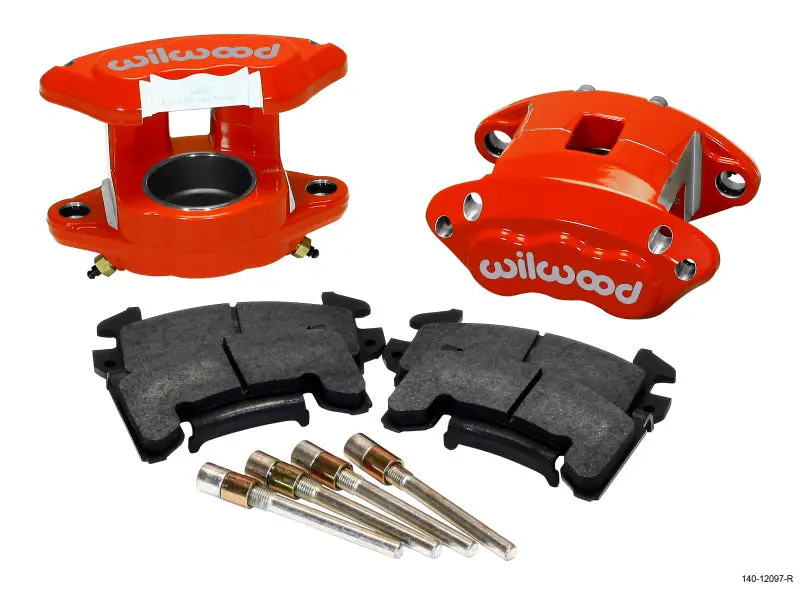 Wilwood D154 Front Caliper Kit - Red 2.50In Piston 1.04In Rotor - 140-12097-R 1