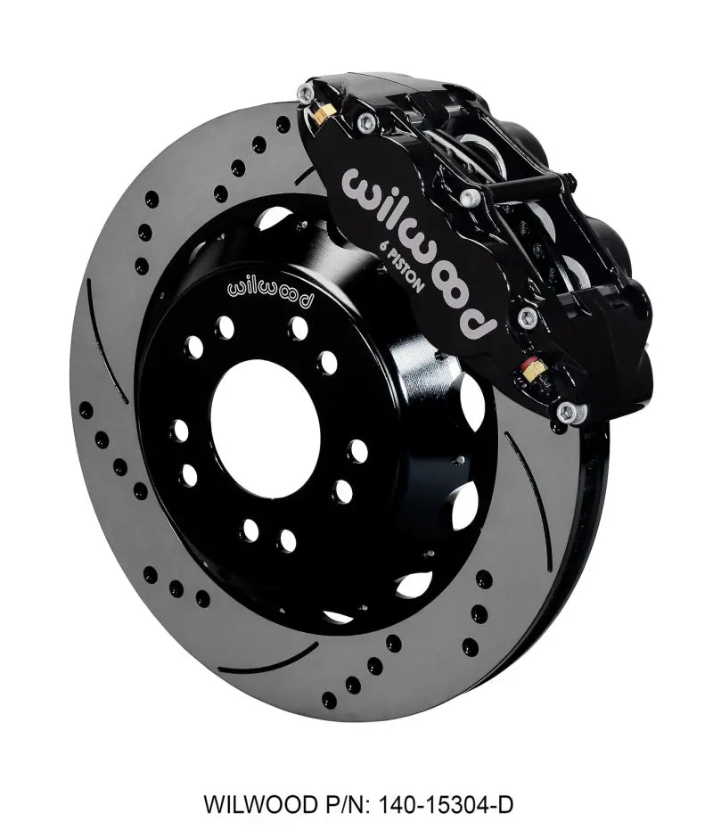 Wilwood Narrow Superlite 6R Front Hat Kit 14.00 Drilled 63-87 C10 W/ Wilwood Pro Spindles - 140-15304-D 1