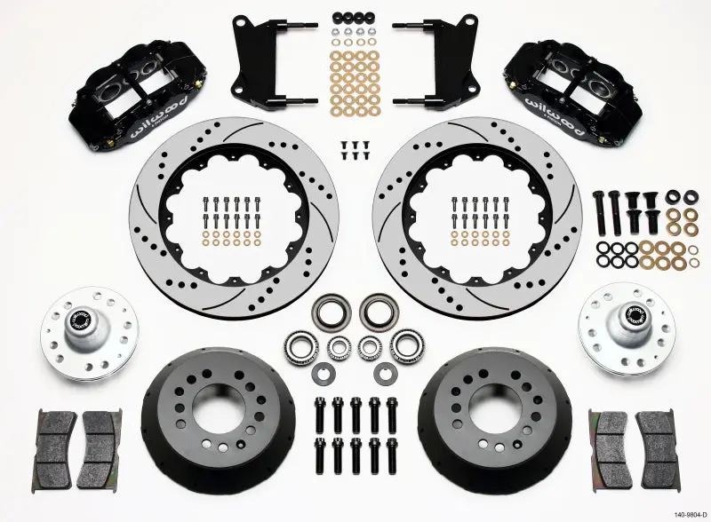 Wilwood Narrow Superlite 6R Front Hub Kit 14.00In Drilled 67-69 Camaro 64-72 Nova Chevelle - 140-9804-D 1