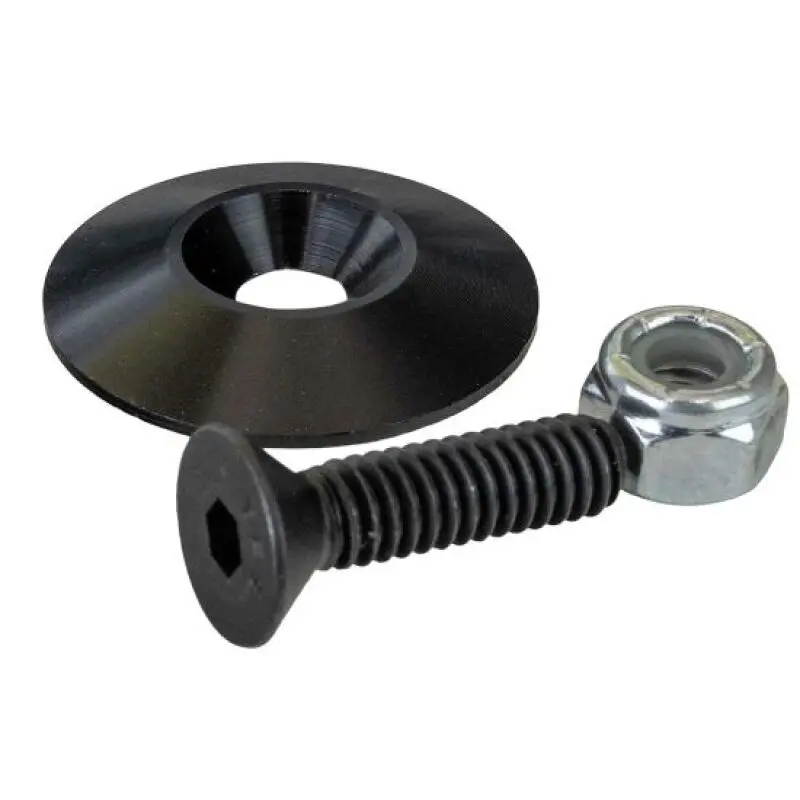 Moroso 1.25In Taper Washer - Black Anodized (10 Pack W/Hardware) 1