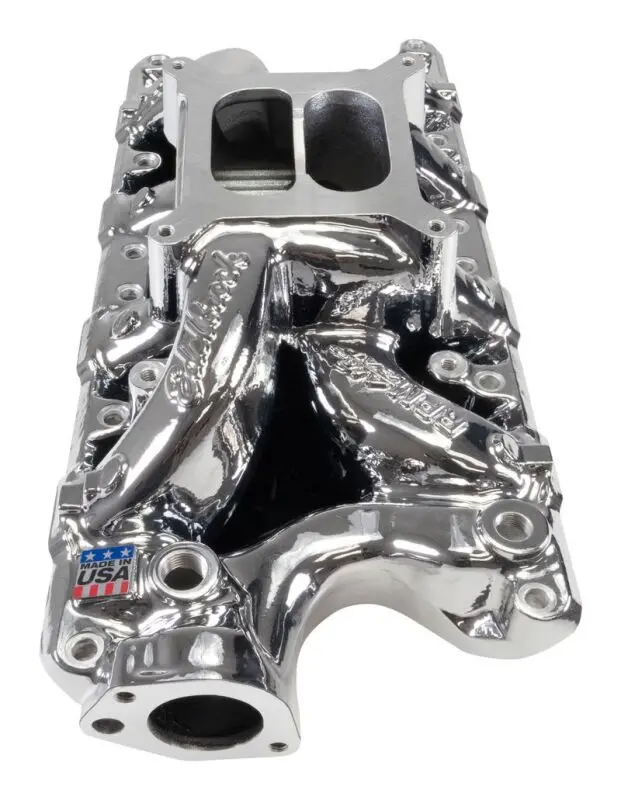 Edelbrock Ford Small-Block 289-302-347 Rpm Air-Gap Intake Manifold - Chrome Plasma Finish 1