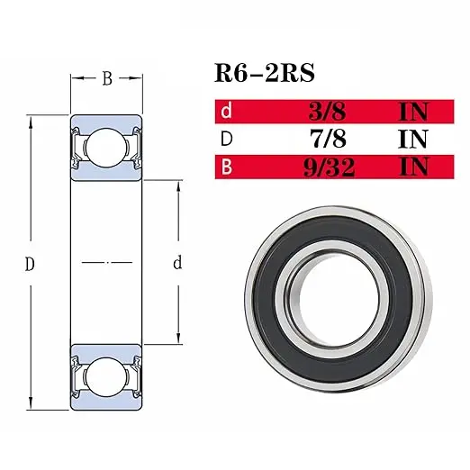 R6-2Rs Ball Bearing 1