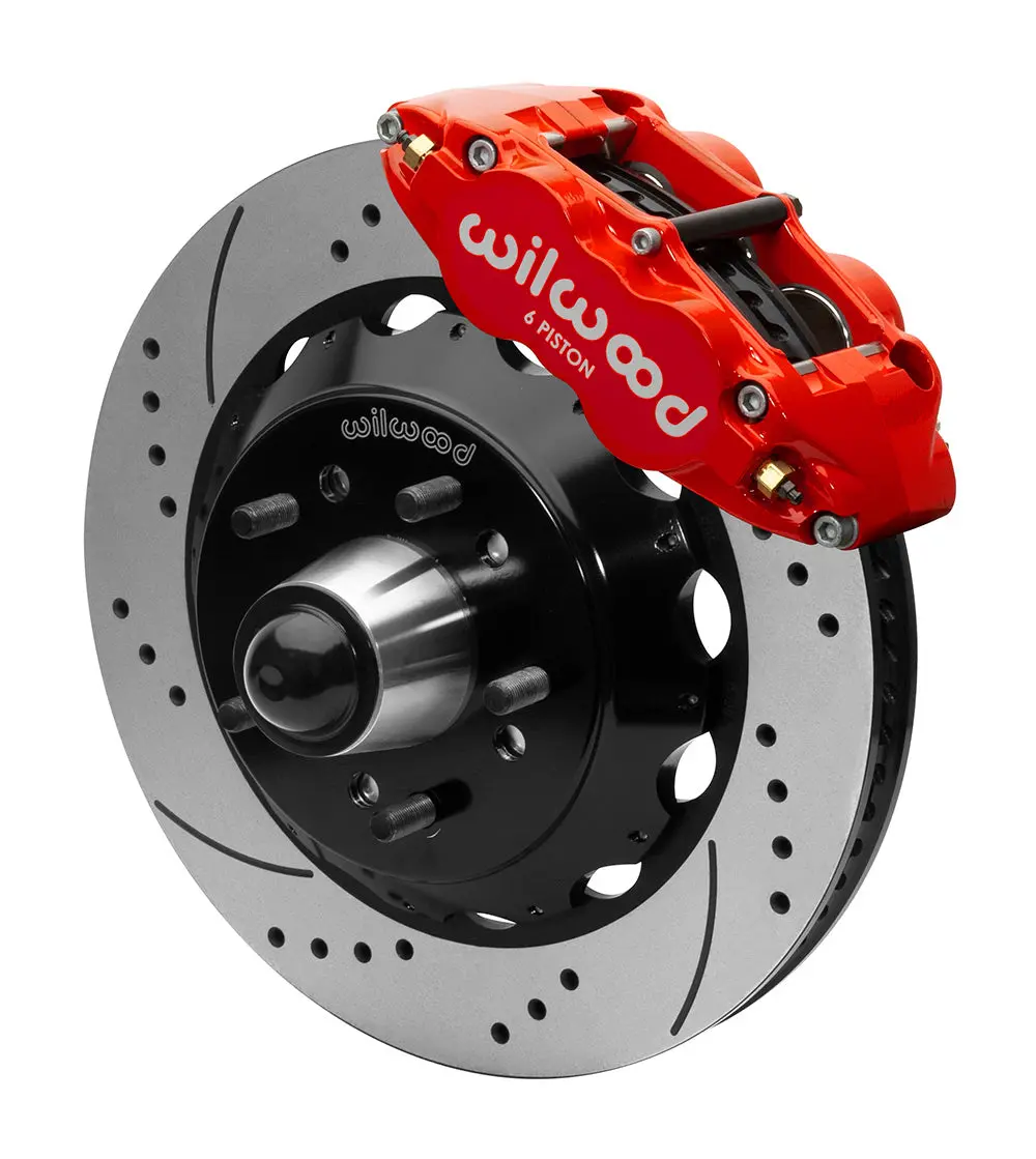 Wilwood Narrow Superlight 6R Front Truck Kit 14.00In Red 88-98 Gmc Truck C1500/C2500 140-15950 4