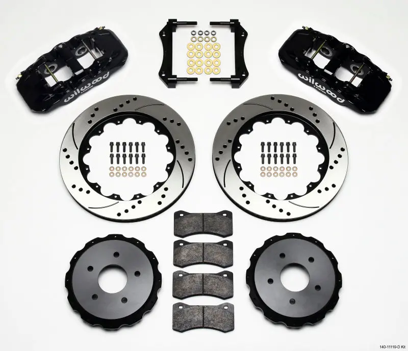 Wilwood Aero4 Rear Kit 14.00In Drilled 97-04 Corvette C5/Z06 05-13 C6 - 140-11119-D 1