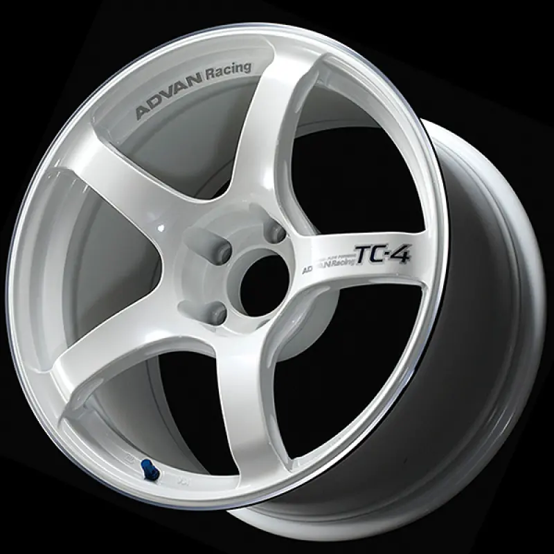 Advan Tc4 18X7.5 / +48 Offset / 5-114.3 / 73Mm Bore / Racing White Metallic & Ring 1