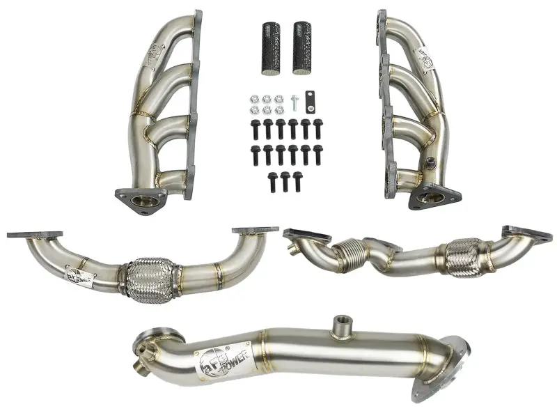 Afe Twisted Steel Header & Connection Pipe Combo Gm Diesel Trucks 15-16 V8-6.6L (Td) Lml 1