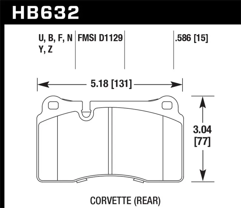 Hawk Hps 5.0 Performance Front Brake Pads - Hb632b.586 2