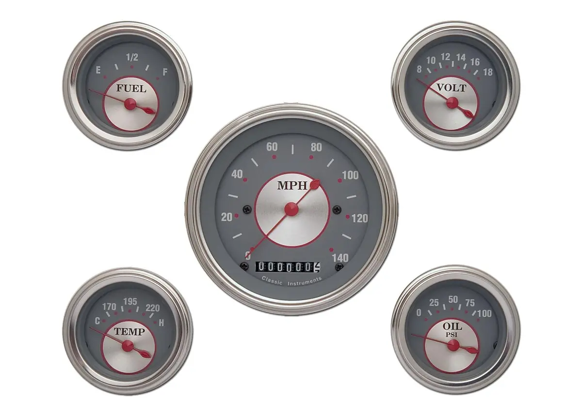 Classic Instruments Ss00Slc Silver Series Analog Gauge Cluster 1