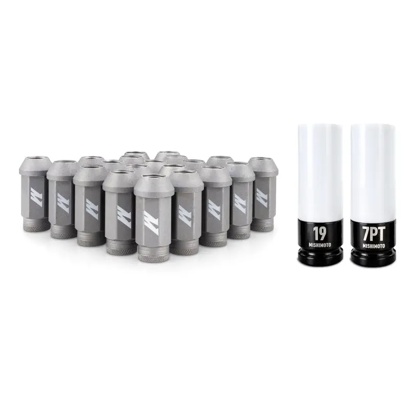 Mishimoto Steel Locking Lug Nuts M14x1.5 20Pc Set Silver 1