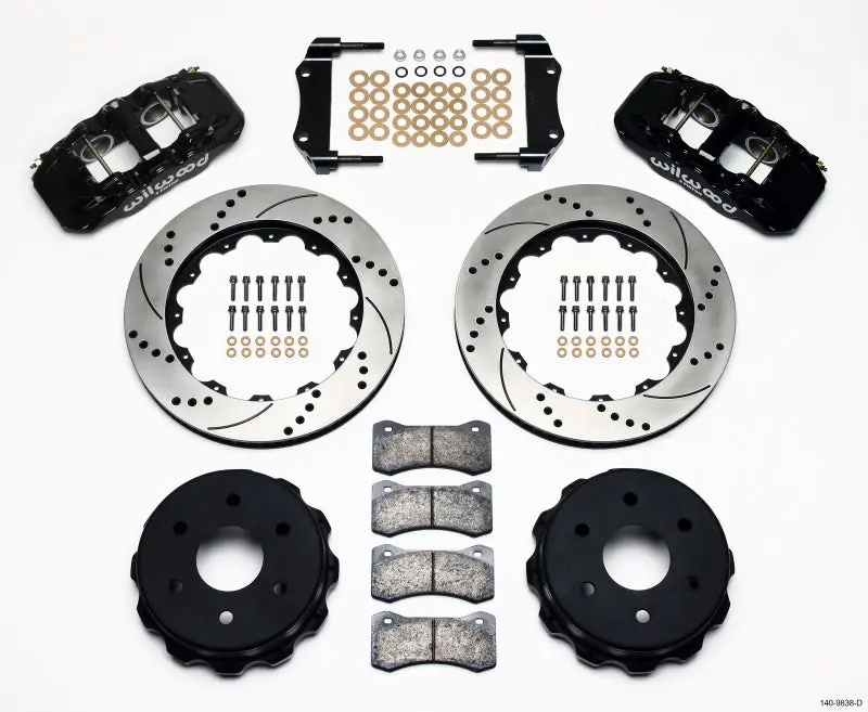 Wilwood Aero4 Reartruck Kit 14.25In Drilled 1999-2010 Gm 1500-Suv 2 Piston Oe Caliper - 140-9838-D 1