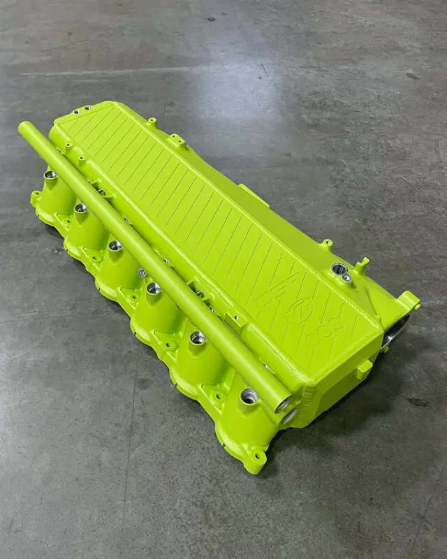 Csf Toyota A90/A91 Supra/ Bmw G-Series B58 Charge-Air Cooler Manifold - Sublime Yellow Green 1