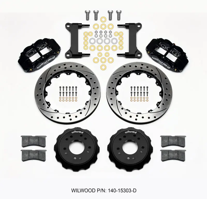 Wilwood Narrow Superlite 6R Front Hat Kit 13.06 Drilled 63-87 C10 W/ Wilwood Pro Spindles - 140-15303-D 1