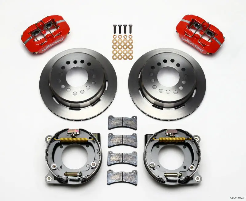 Wilwood Dynapro Low-Profile 11.00In P-Brake Kit - Red Chevy C-10 2.42 Offset 5-Lug - 140-11385-R 1