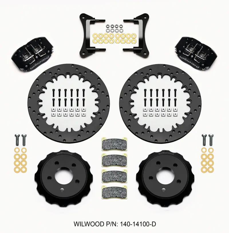 Wilwood Dynapro Radial Front Drag Kit 12.90In Drilled 2015-Up Mustang - 140-14100-D 1