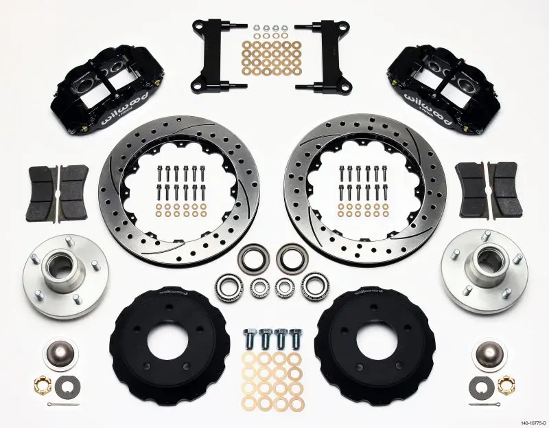 Wilwood Narrow Superlite 6R Front Hub Kit 13.06In Drilled Chevy C-10 60-87 Cpp Drop Spindle - 140-10775-D 1