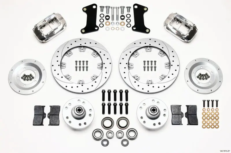 Wilwood Forged Dynalite Front Kit 12.19In Drill-Zinc Pol 67-69 Camaro 64-72 Nova Chevelle - 140-7675-Zp 1