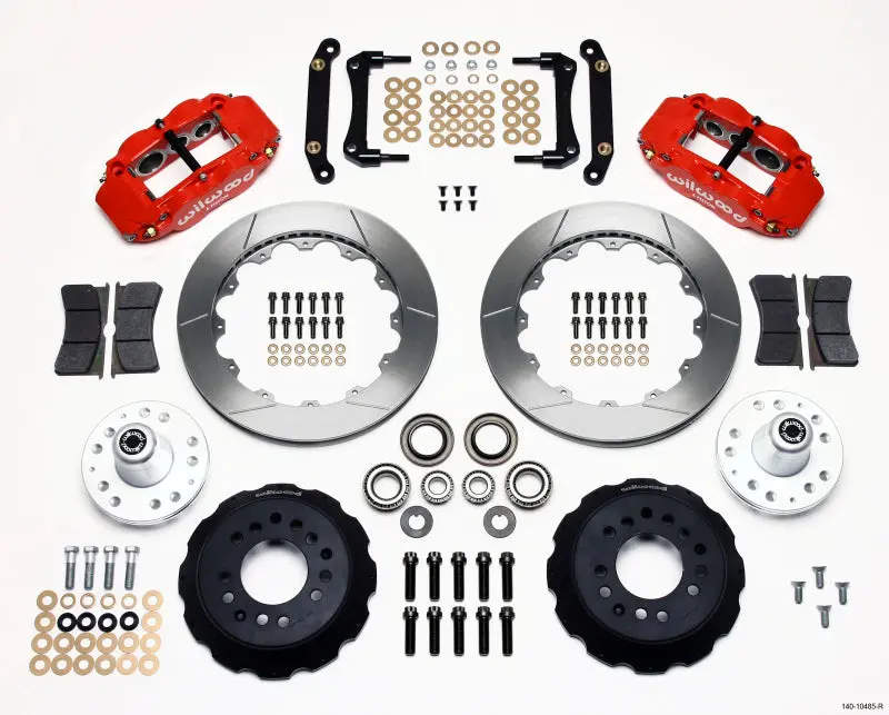 Wilwood Narrow Superlite 6R Front Hub Kit 12.88In Red 70-78 Camaro (*Line Kit Needed*) - 140-10485-R 1