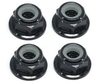 M4 Flanged Serrated Locknuts (4Pk) Black 1