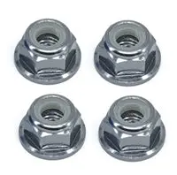 M4 Flanged Serrated Locknuts (10Pk) Gunmetal 1