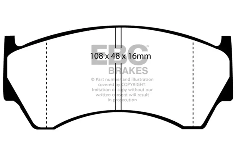 Ebc 95-97 Nissan Sentra 1.6 Yellowstuff Front Brake Pads 2