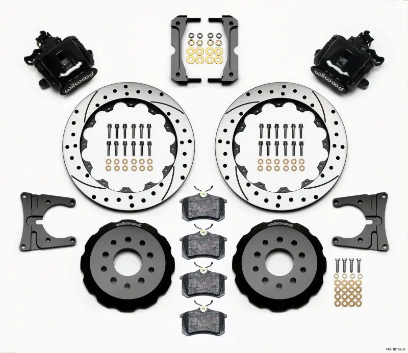 Wilwood Combination Parking Brake Rear Kit 12.88In Drilled 2005-2014 Mustang - 140-10159-D 1