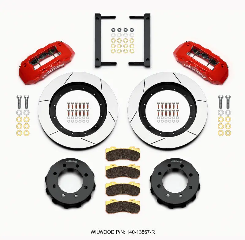 Wilwood Tx6r Front Kit 16.00In Red 2005-2012 Ford F250/F350 4Wd - 140-13867-R 1