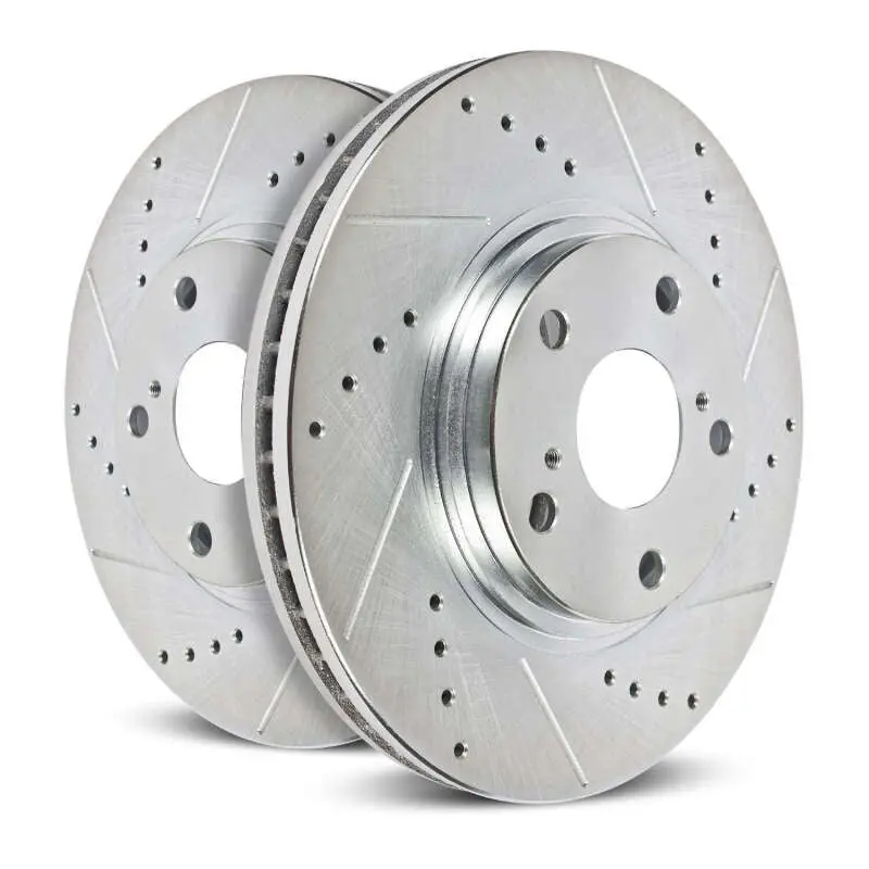Powerstop Front Evolution Drilled & Slotted Rotors C8 Corvette (2020+) 1