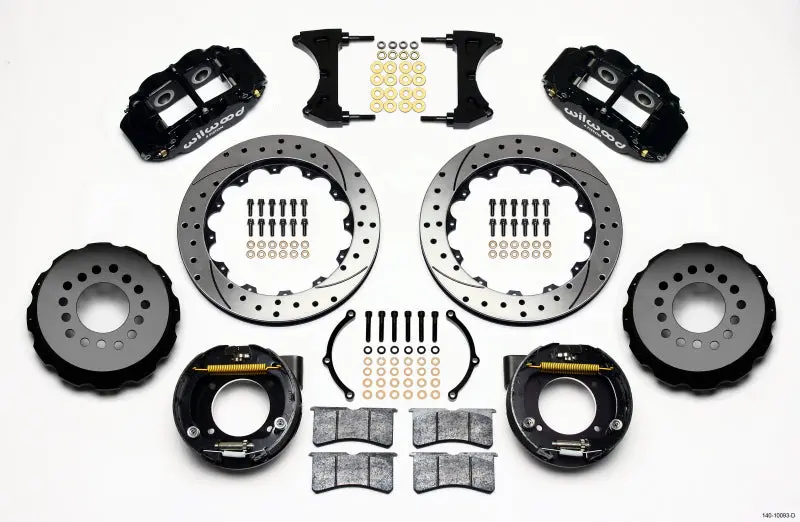 Wilwood Narrow Superlite 4R Rear P-Brk Kit 12.88In Drilled Chevy C-10 2.42 Offset 5-Lug - 140-10093-D 1