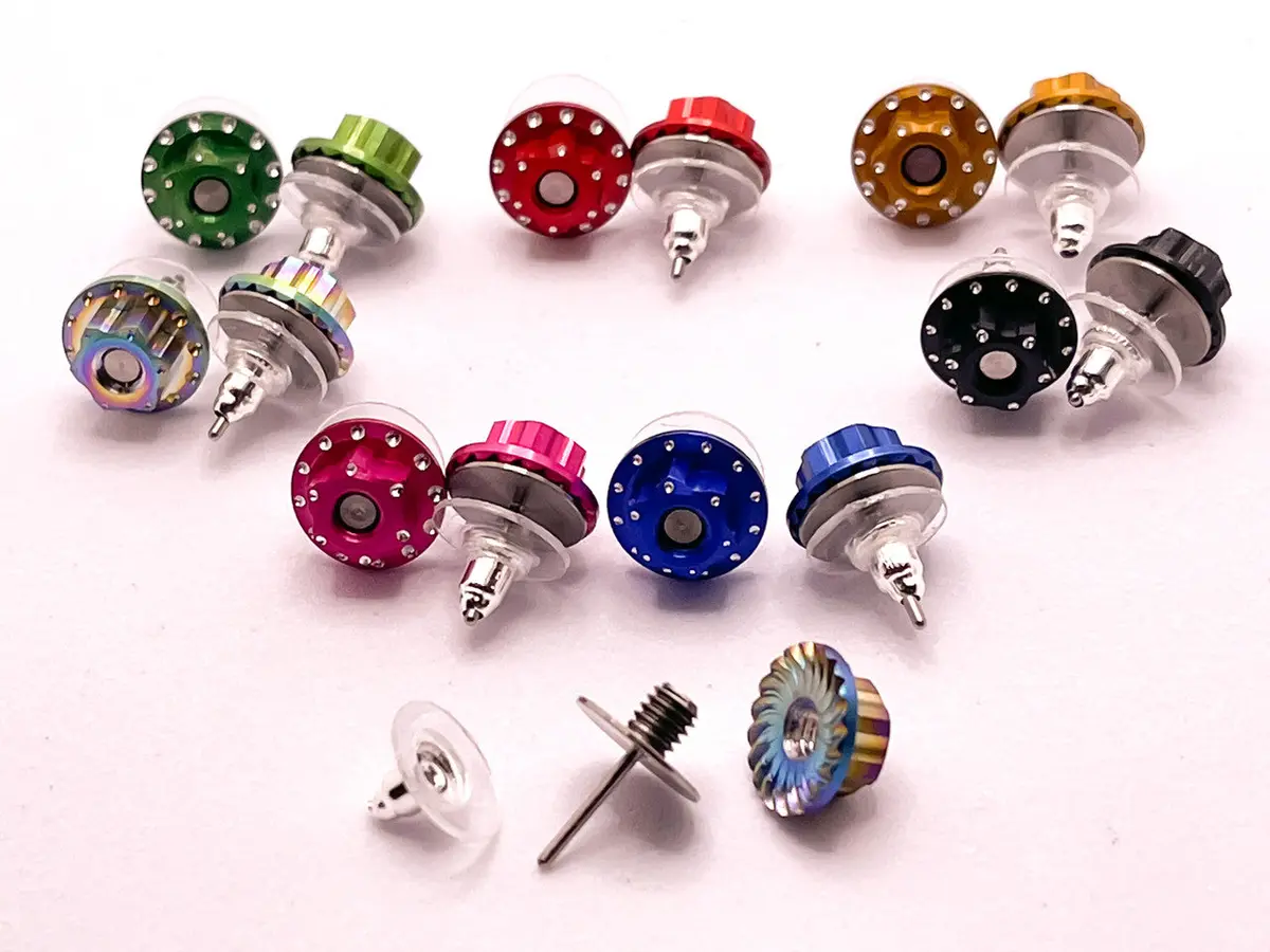 Rc Titanium Racing Earrings Interchangeable Ends 1