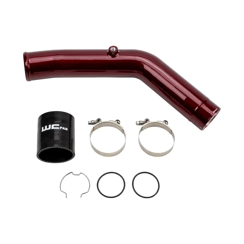 Wehrli 23-24 Ford 6.7L Ho Power Stroke 3In Hot Side Intercooler Pipe - Wcfab Red 1