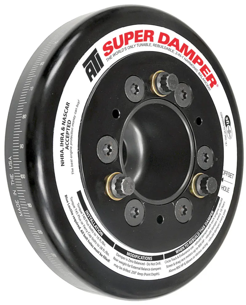 Ati Damper - 7.074In - Alum - Honda B - Race Damper - 4 Grv Steel Hub - 2 Ring 1