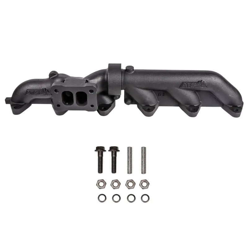 Ats Diesel 03-07 5.9L Cummins 2Pc Wide Flange T3 Pulse Flow Exhast Manifold W/ Flange Hardware 1