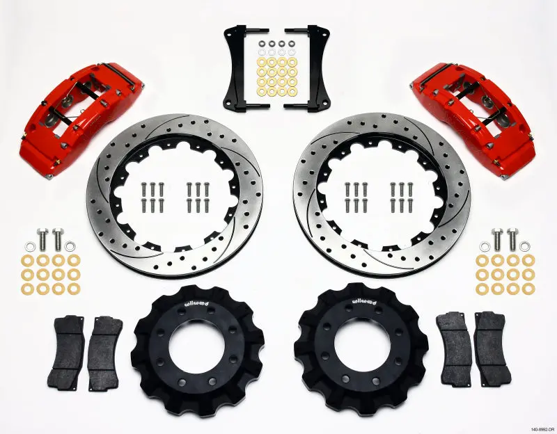 Wilwood Tc6r Front Kit 16.00In Drilled Red 1999-2014 Gm Truck/Suv 1500 - 140-8992-Dr 1
