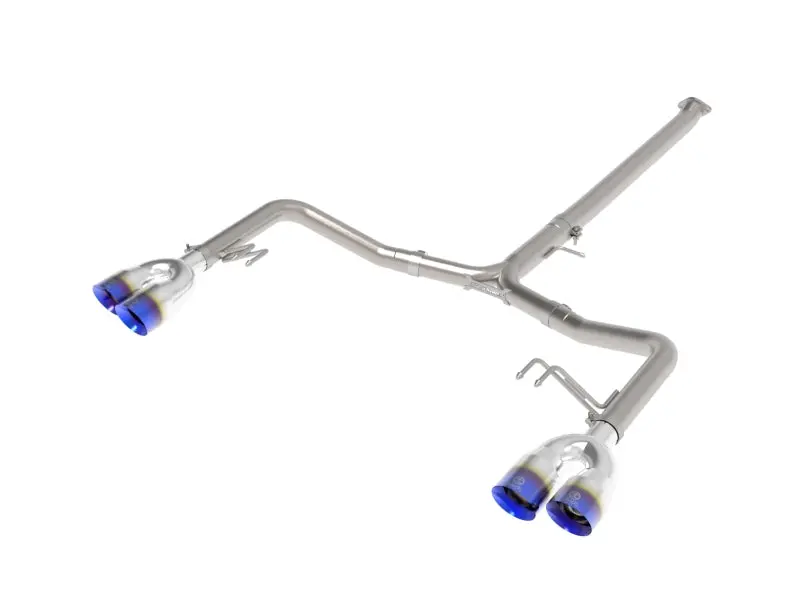 Afe Takeda 21-24 Kia K5 Gt L4-2.5L (T) Ss Axle-Back Exhaust System W/ Blue Flame Tips 1
