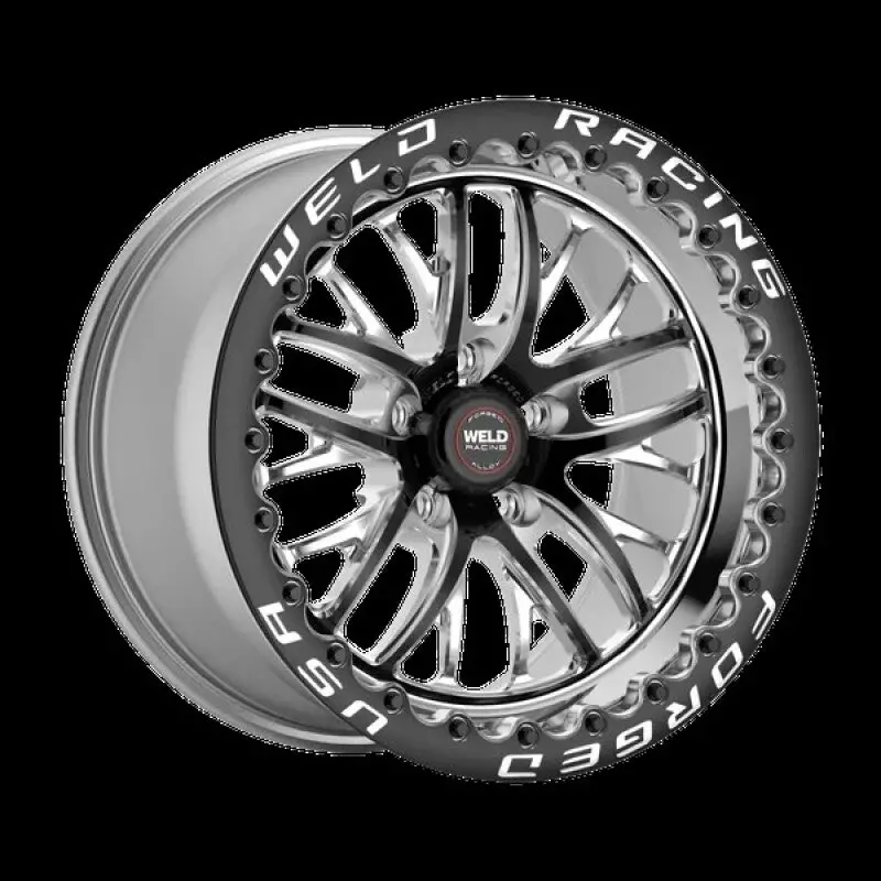 Weld S82 15X10 / 5X4.75 Bp / 7.5 Bs / 51 Et Black Wheel (Medium Pad) - Single Beadlock 1