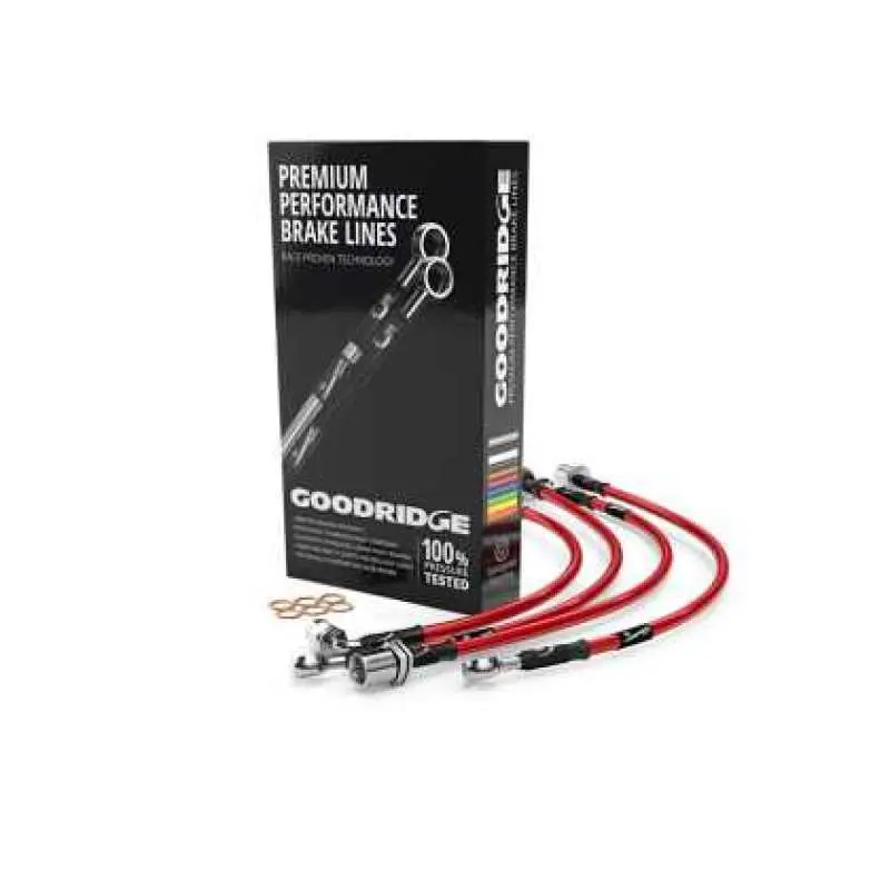 Goodridge 2015 Audi Q3 Stainless Steel Brake Lines - Red 1