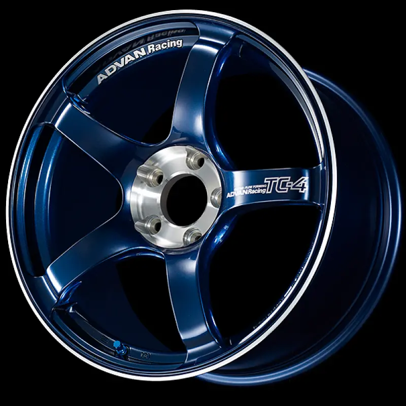 Advan Tc-4 Se 18X9.5 / +45 Offset / 5-100 / 63Mm Bore / Racing Indigo Blue & Diamond Cut 1