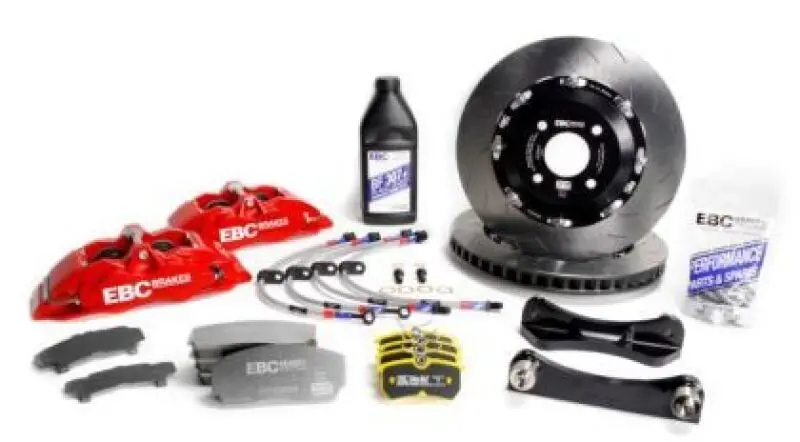 Ebc Racing 12-21 Subaru Wrx Sti Red 6-Piston 355Mm Rotors Apollo Front Big Brake Kit 1