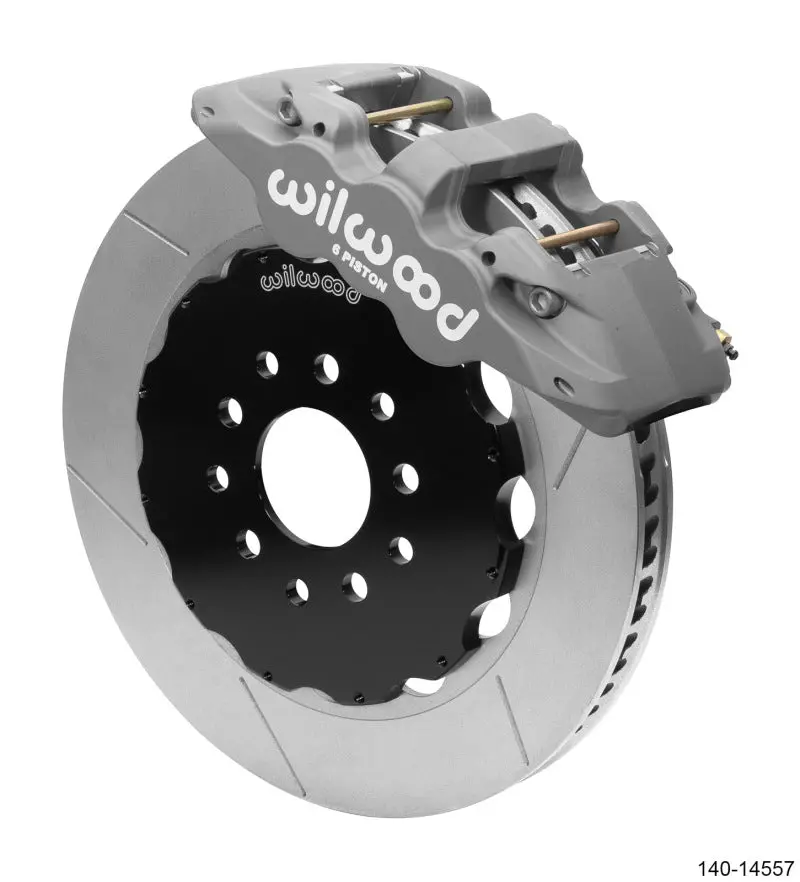 Wilwood Aero6 Front Big Brake Race Kit 14.00 Black 96-13 Chevrolet Corvette Z06 (C5/C6) W/O Lines - 140-14557 1