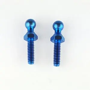 Blue Titanium Tall Hex Ball Stud (2) 1