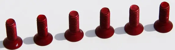 Red 1/2 X 8/32 Flat Head Screw 6 Qty 1