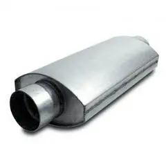 Dynatech Split-Flow Oval Racing Muffler, 3.5" 1