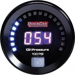 Oil Pressure Gauge - 0-100 Psi - Digital - 2-1/6 In Diameter - Black 1