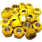 5/8-11 Coarse Double Sided Lug Nut, Steel Yellow Teflon, 20 Qty 1