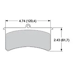 Polymatrix E Pad Set For Superlite Caliper With Cotter Key 1