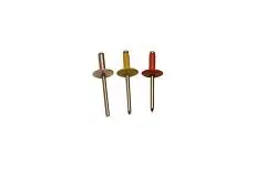 3/16 Diam 1/4" - 3/8" Grip Range Black Large Head Rivet 1